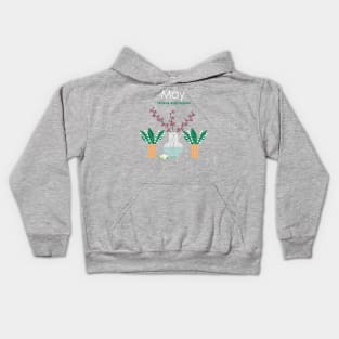 May Birth Flowers Kids Hoodie